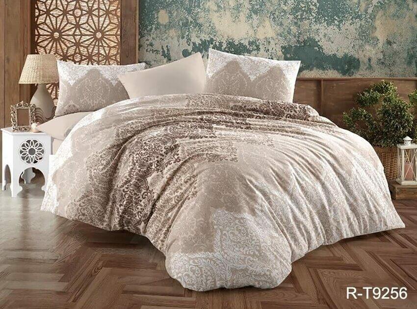 турецкое постельное белье рафорс кофейного цвета с классическим узором