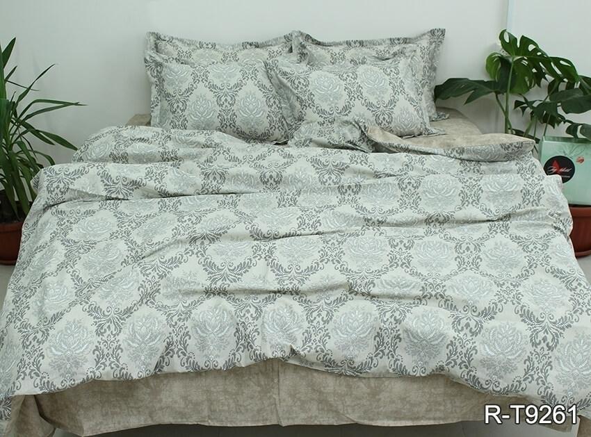 турецкое потельное белье бежевого цвета с классическим узором фото 1