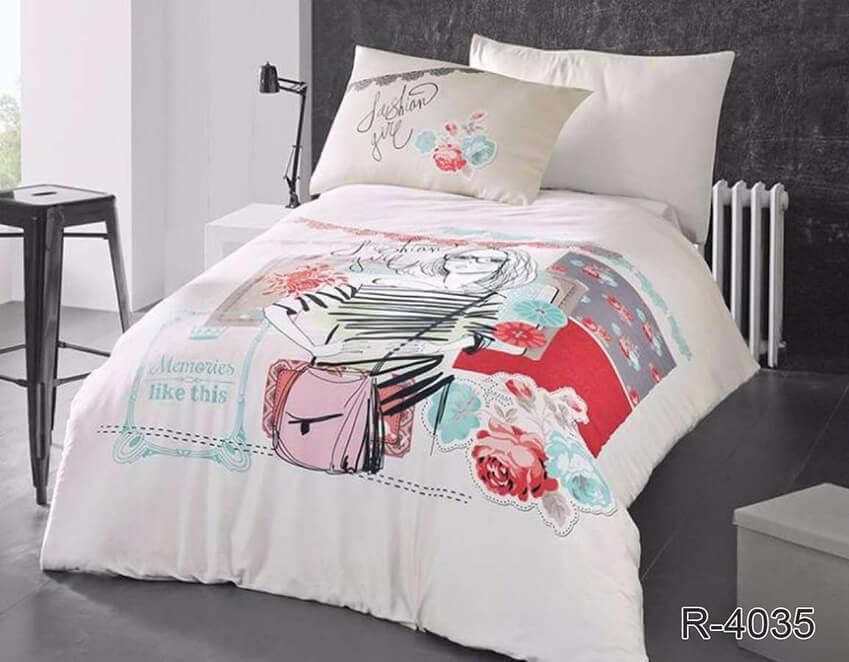 детское постельное белье модница - девочка с сумкой