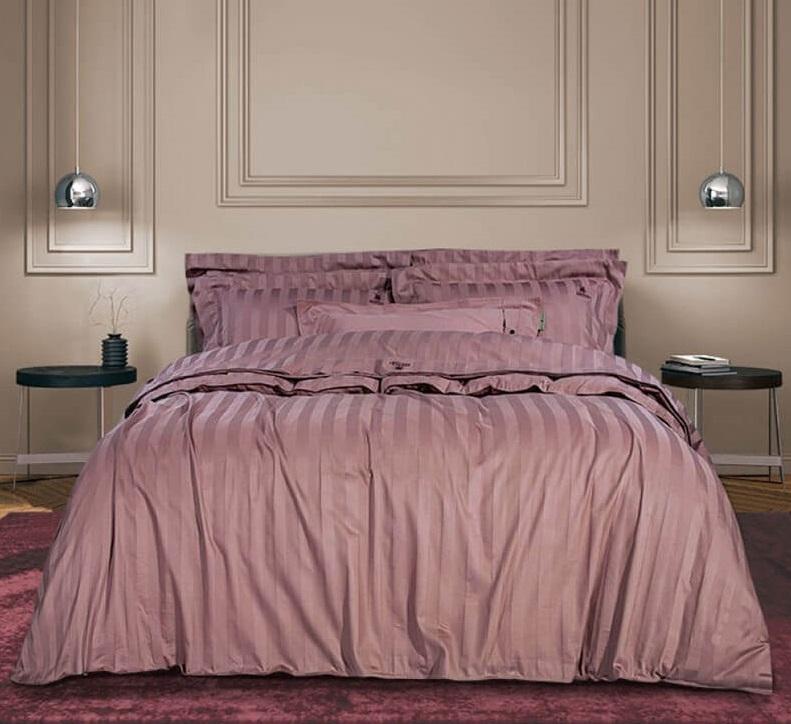 постельное белье страйп сатин puple фото 1