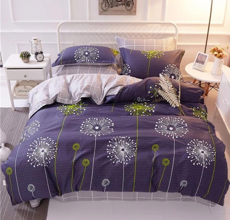 синее постельное белье с одуванчиками фото 1