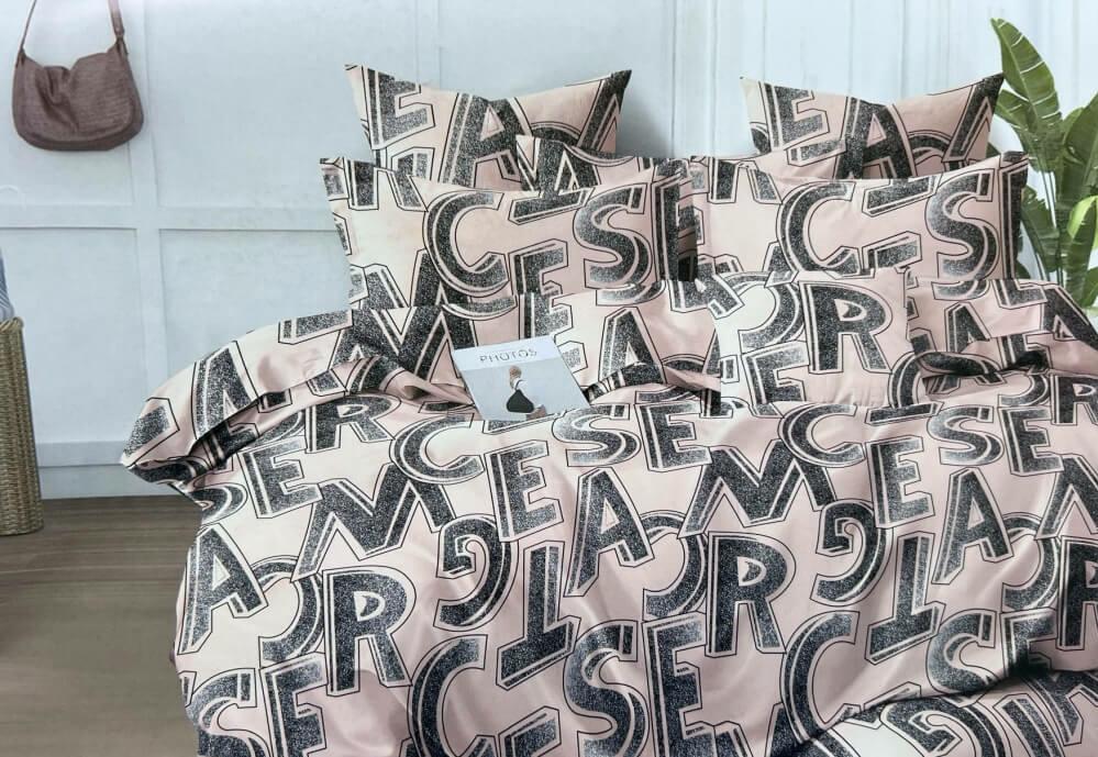 постельное белье сатин с крупными буквами алфавита фото 1