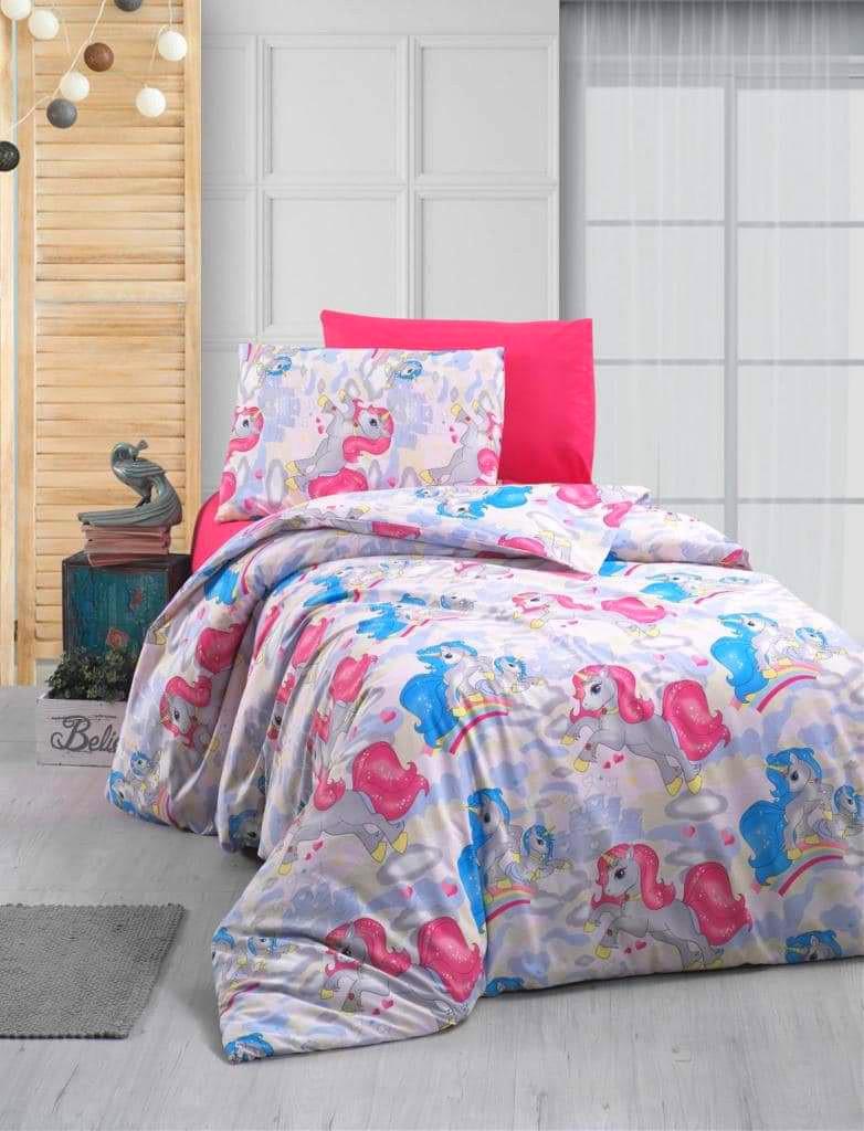 детское постельное белье с единорогами на облаках фото 1