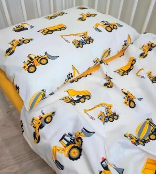 детское постельное белье строительная техника желтого цвета фото 1