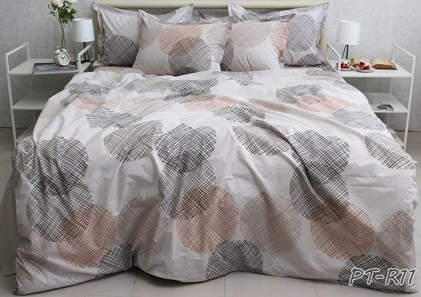 постельное белье цвета топленое молоко с рисунком  круги фото 1