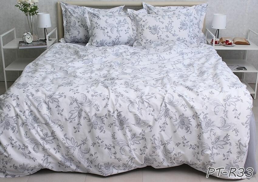 белое постельное белье с серыми веточками фото 1