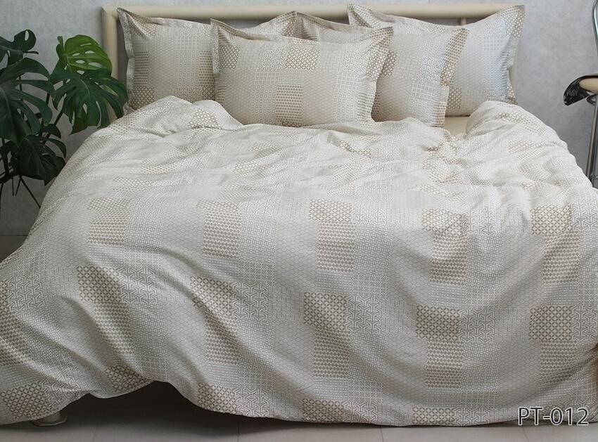 постельное белье сатин бежевого цвета с лоскутным узором фото 1