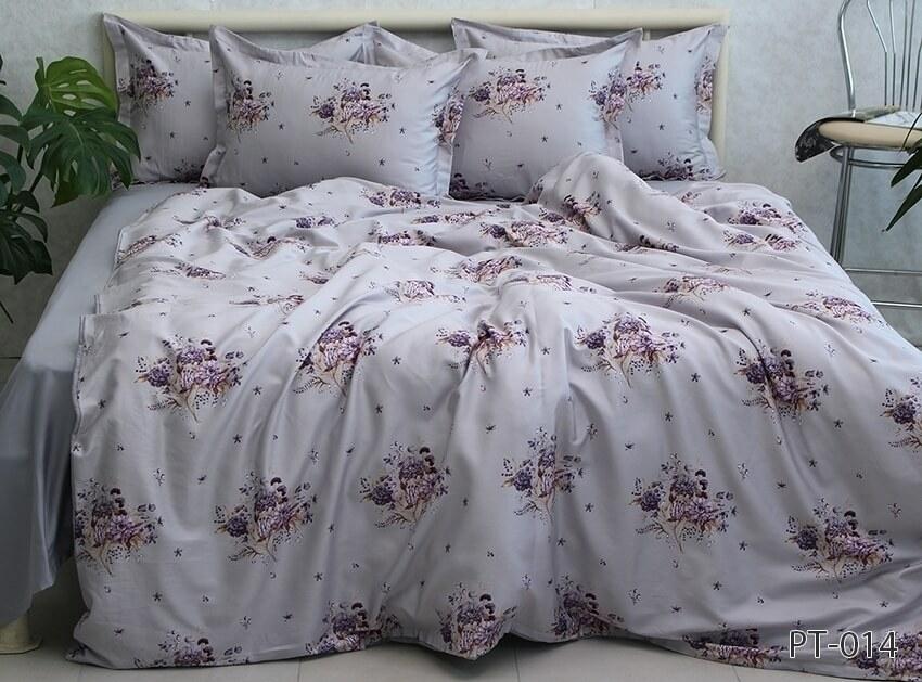 серое постельное белье сатин серого цвета с цветочным букетом фото 1