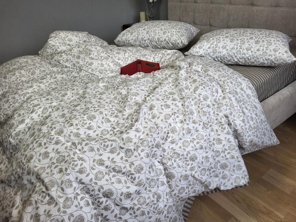 постельное белье ранфорс с мелкими розами фото 1