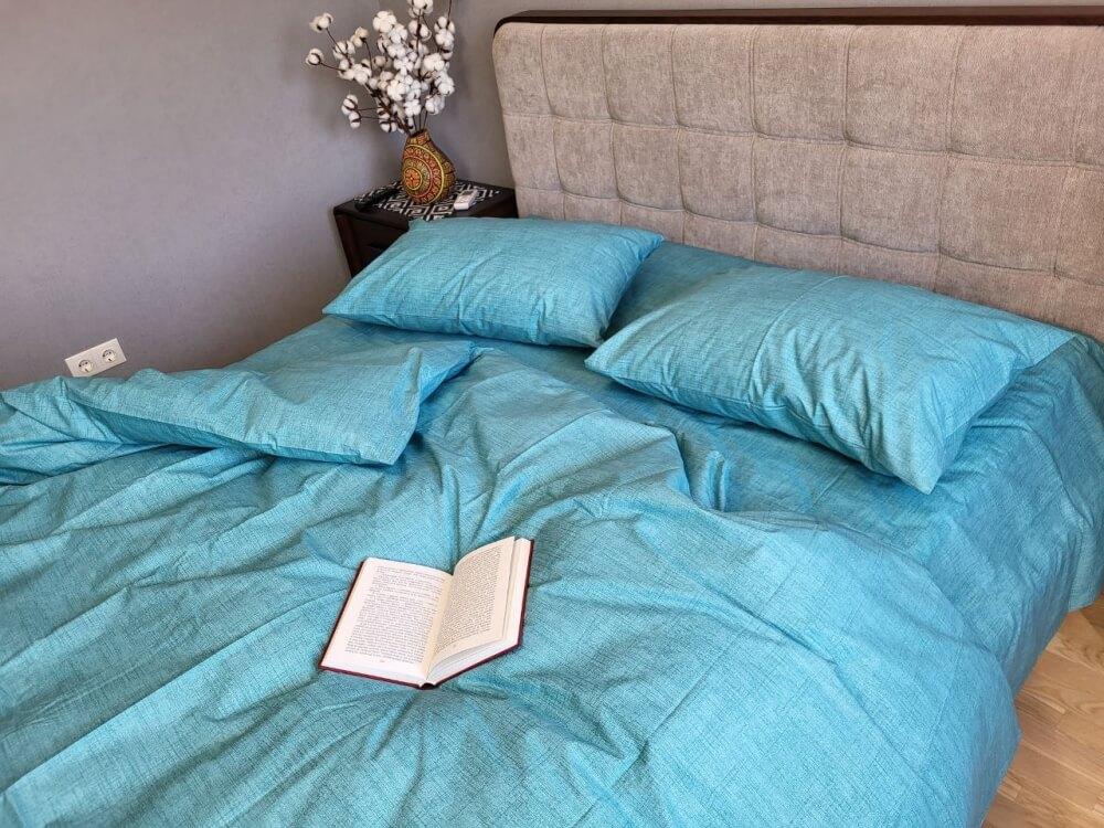 бирюзовое постельное белье ранфорс фото 1