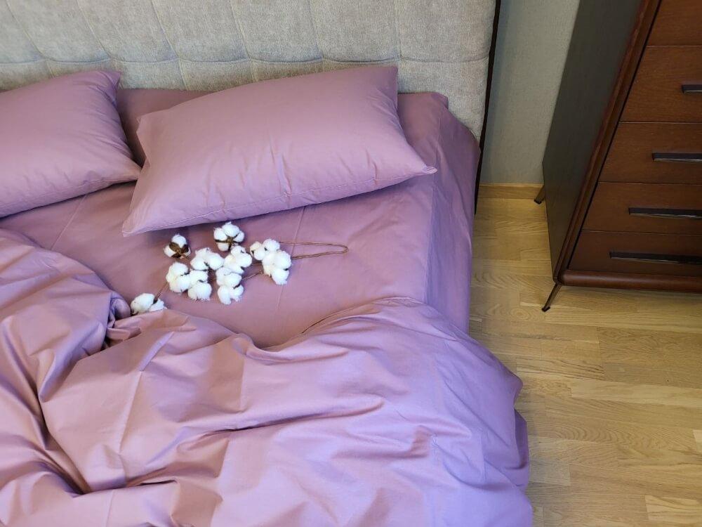 однотонное фиолетовое постельное белье турецкий коттон фото 1