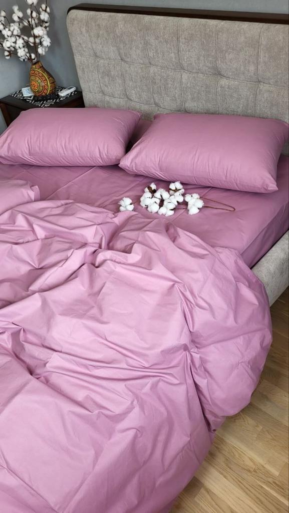 однотонное сиреневое постельное белье турецкий коттон фото 1