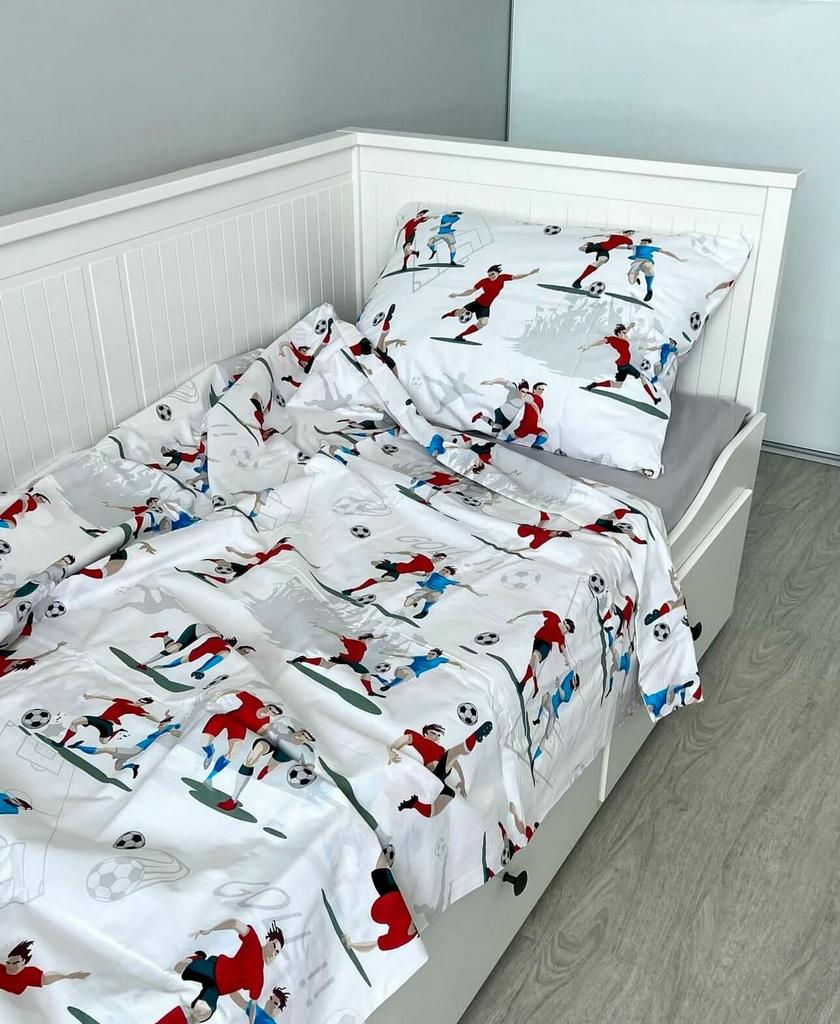 постельное белье ранфорслюкс с футболистами и мячом фото 1