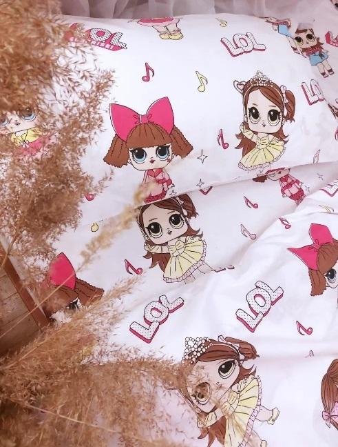 постельное белье люкс качества ранфорс с куклами лол фото 1