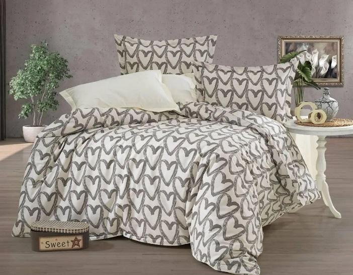 турецкое постельное белье ранфорс с сердечками фото 1