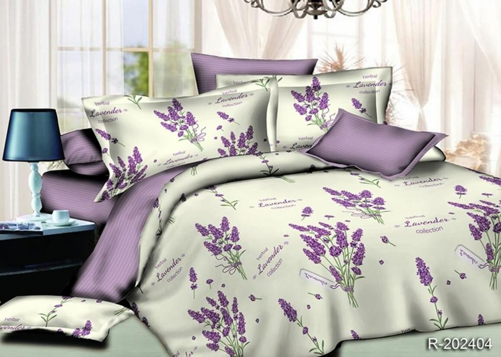 постельное белье ранфорс с лавандой фото 1