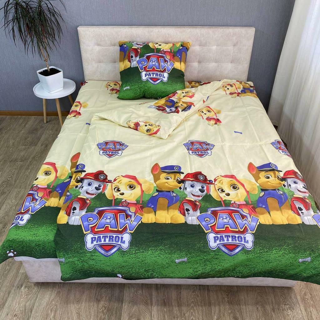 постельное белье щенячий патруль на бежевом фоне