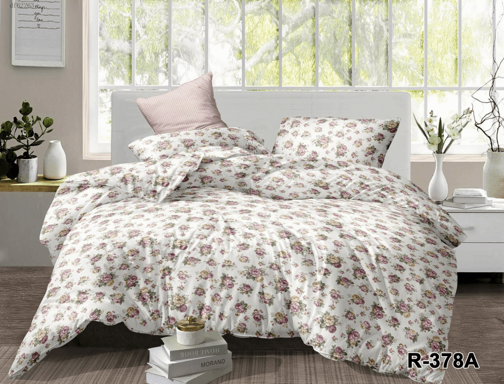 Постельное белье ранфорс с мелкими розами фото 1