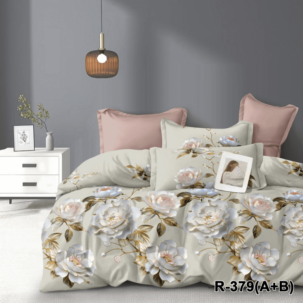 Постельное белье ранфорс с крупными цветами магнолии фото 1