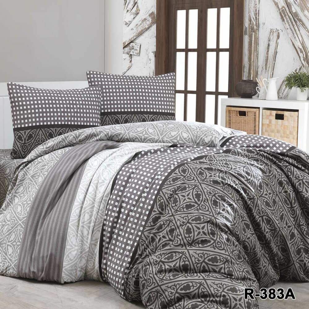 постельное белье ранфорс серого цвета с восточным рисунком фото 1