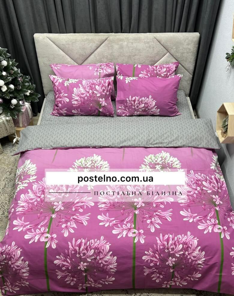фиолетовое постельное белье бязь с цветами