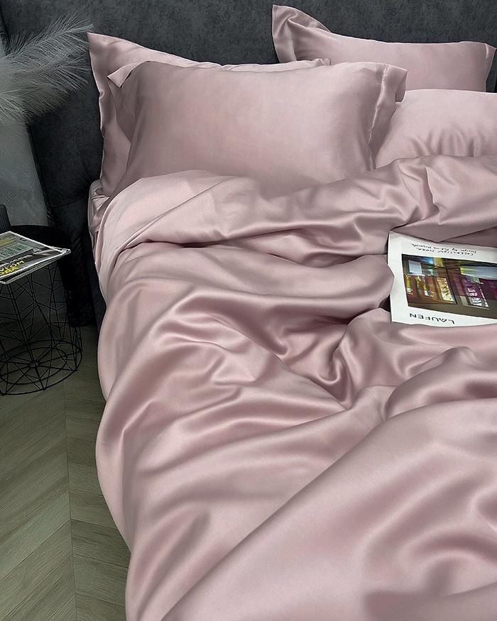 постельное белье тенсель цвет пыльная роза фото 1