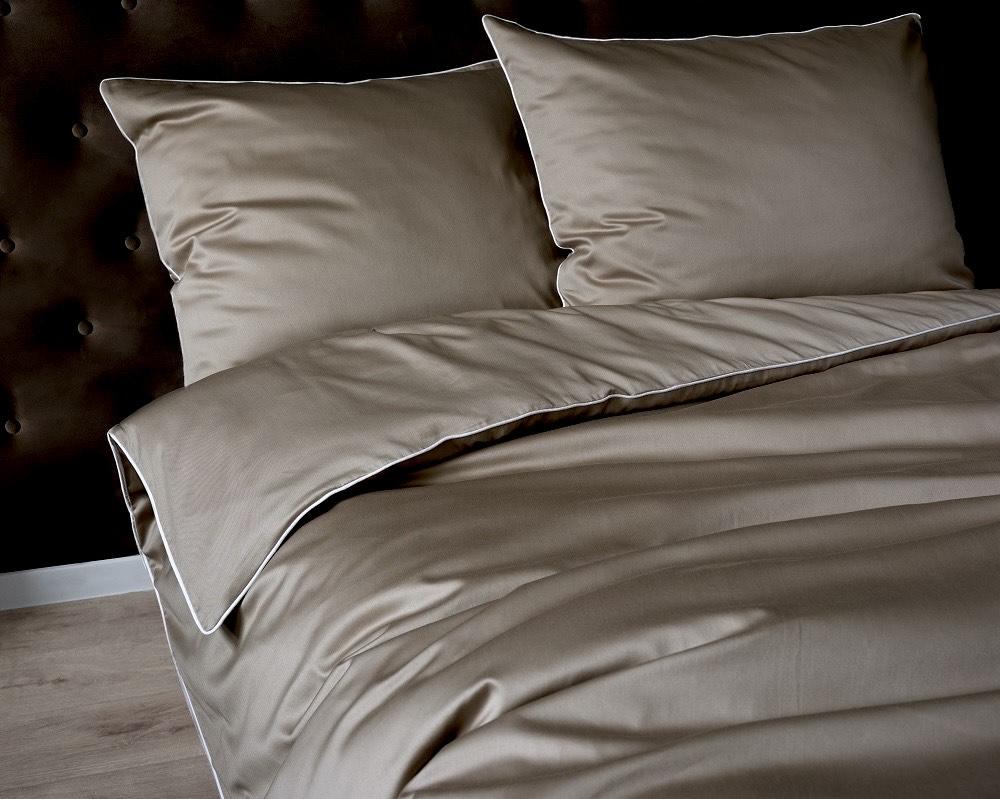 постельное белье сатин мокко с кантом фото 1