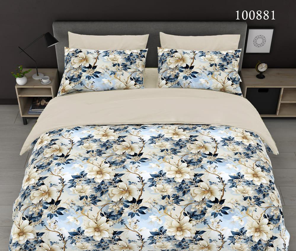 постельное белье бязь с бежевыми цветами