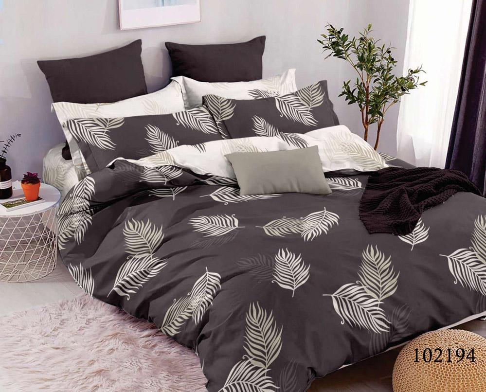 постельное белье коричневого цвета с листиками