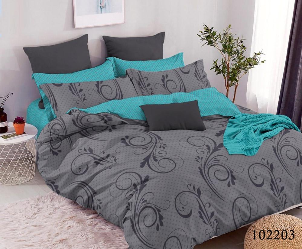 постельное белье графитового цвета с вензелями
