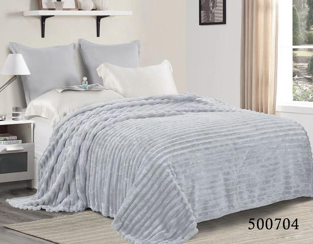 плед на кровать светлого серого цвета шарпей фото 1