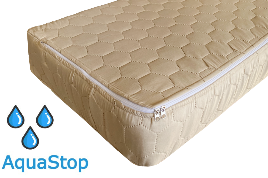 чехол на матрас микрофибра аквастоп бежевого цвета фото 1