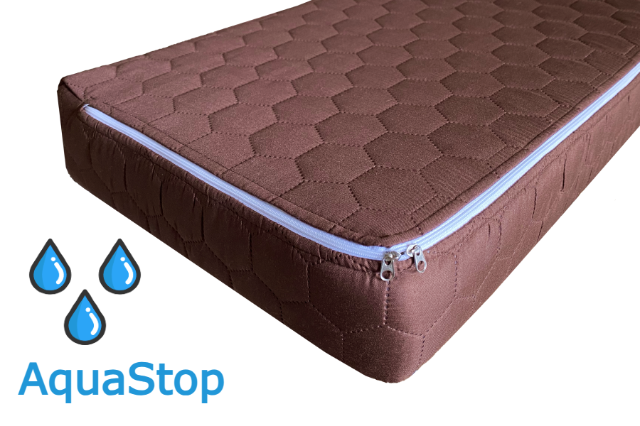 чехол на матрас непромокаемый аквастоп из микрофибры коричневого цвета фото 1