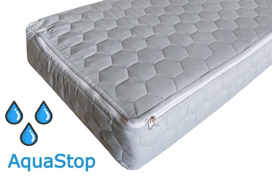 чехол на матрас непромокаемый серого цвета аквастоп фото 1