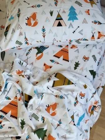 детское постельное белье с лисичкой и вигвамом фото 1