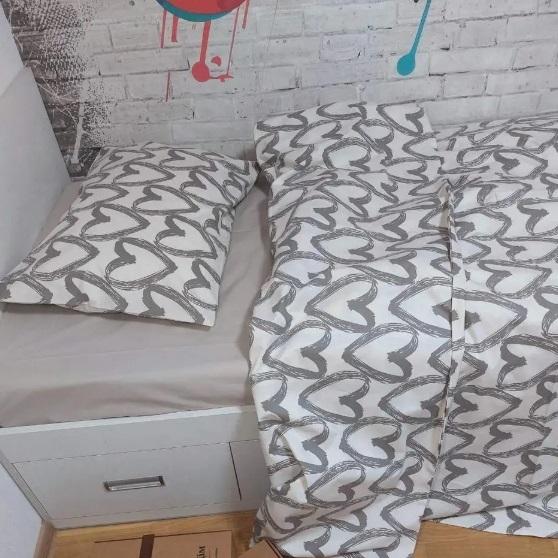 постельное белье ранфорс люкс с серыми сердечками фото 1