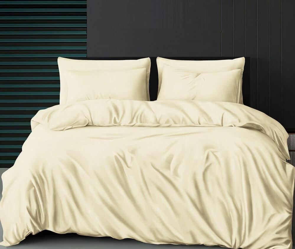 однотонное постельное белье ранфорс ванильного цвета фото 1
