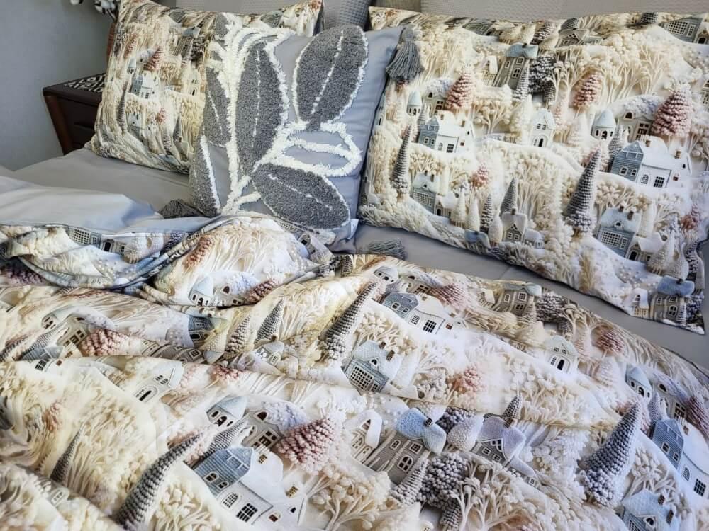 постельное белье 5д со сказочным городом фото 1