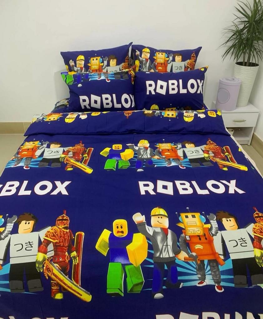 детское постельное белье бязь синего цвета roblox игра фото 1