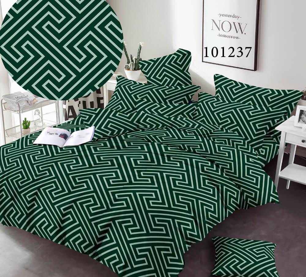 постельное белье бязь зеленого цвета с геометрическим рисунком
