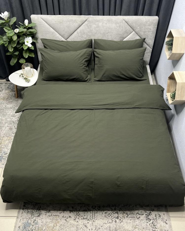 постельное белье вареный хлопок цвета хаки