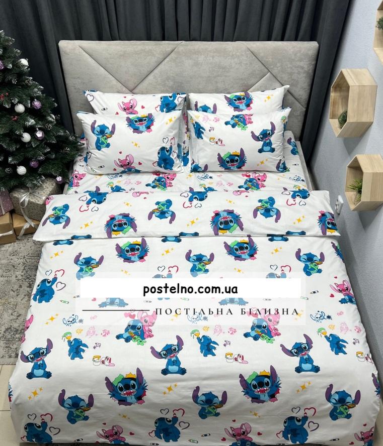 постельное белье Стич, который рисует сердечки фото 1