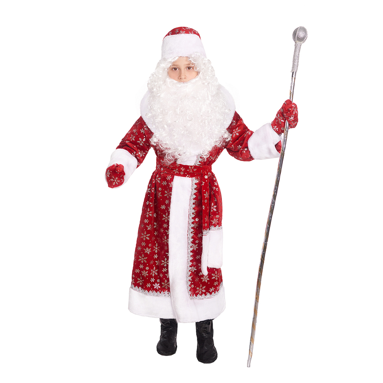 ДЕД МОРОЗ ВЕЛЮР СО СНЕЖИНКАМИ