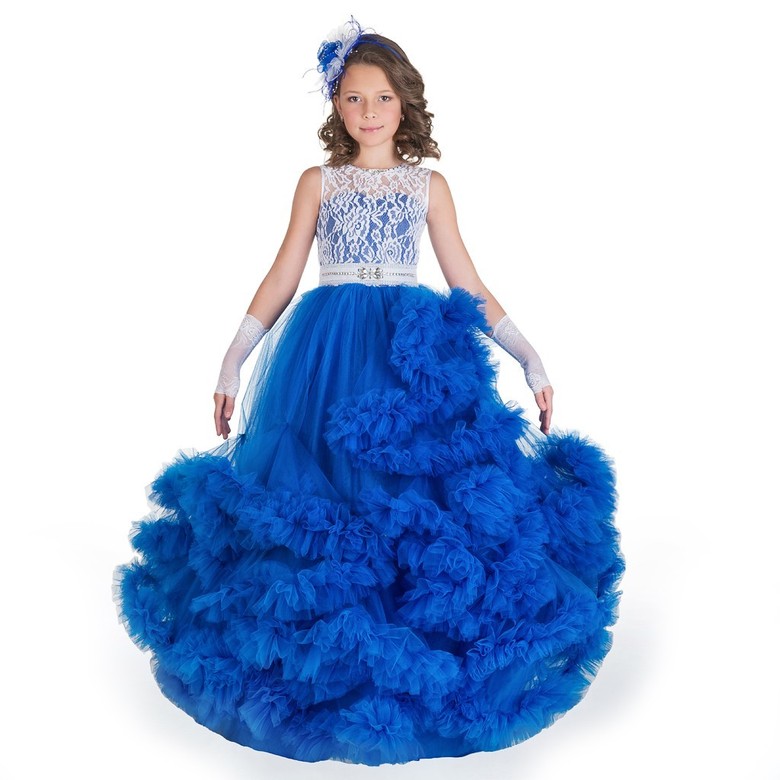 ВИОЛА БЕЛО-СИНЯЯ ВЕЧЕРНЕЕ ПЛАТЬЕ