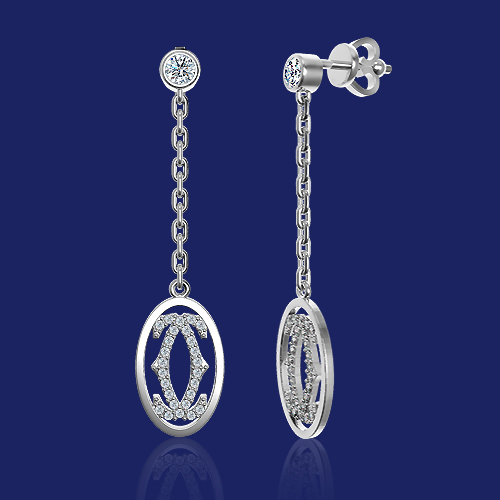 Серьги Cartier Logo