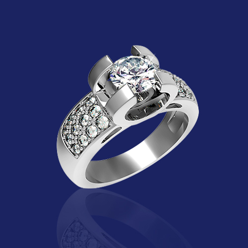 Кольцо Замок широкий