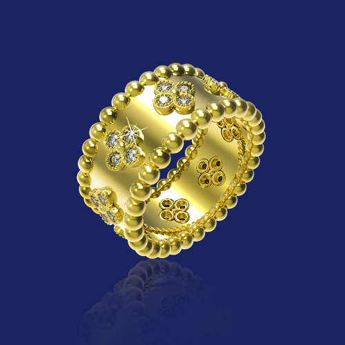 Кольцо Perlee clovers