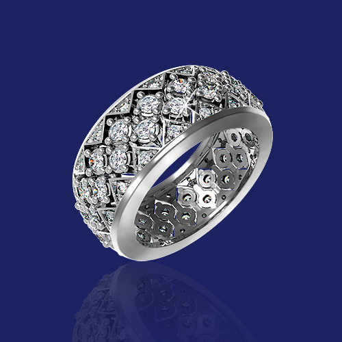 Кольцо Graff Snowfall Double Row Ring