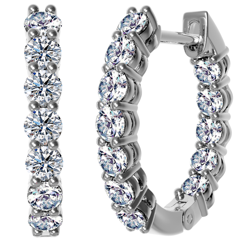 Сережки Diamond hoop 2.5