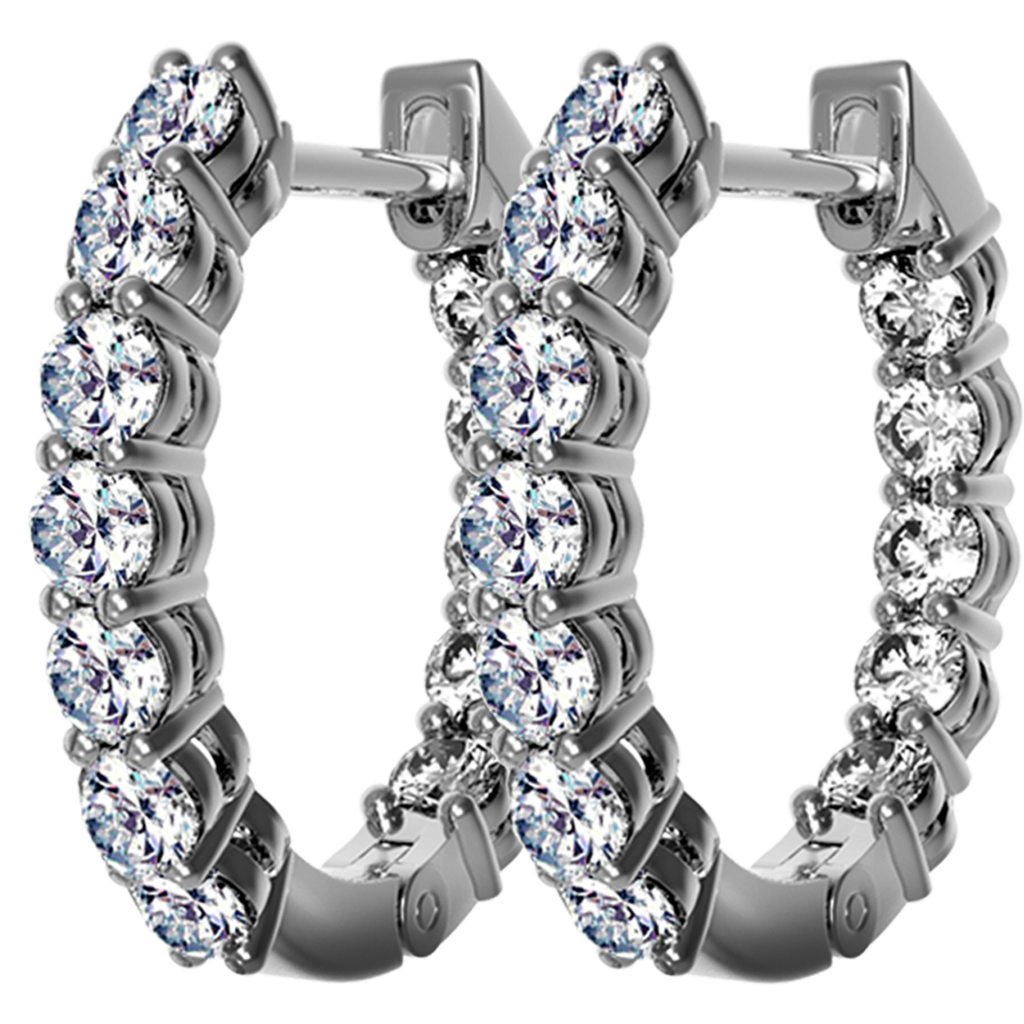 Сережки Diamond hoop 3.0